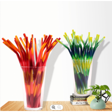 Custom Mix Color Reusable Silicone Drinking Straw