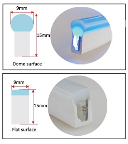 LED neon flex cross section