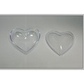 Coffret en plastique transparent en forme de coeur