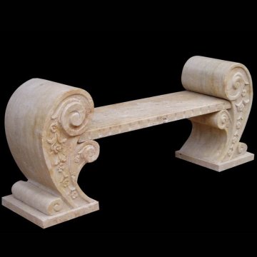 Outdoor Stone Carved Bench