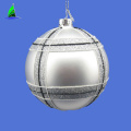 Silver Onion Shaped Christmas Tree Glass Ornaments