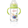 Botella de cristal de alimentación infantil 10oz con la manija