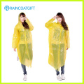 Impermeable de manga larga amarillo PE Women′s