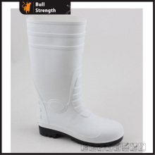 Weiße PVC-Gummistiefel mit Stahlkappe Kappe (Sn5321)