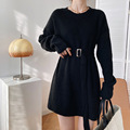 Womens Winter Crew Neck Sweater Dresses