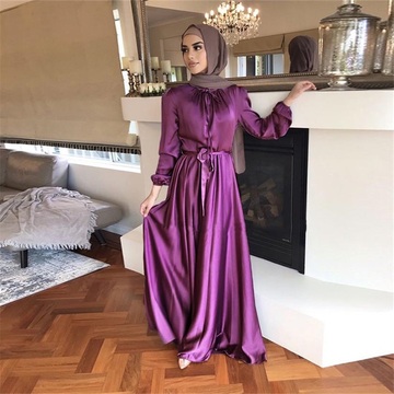 Robe musulmane violette en gros