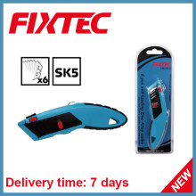 Fixtec Hand Tools Zinc-Alloy Utility Knife with 6PCS Sk5 Blades