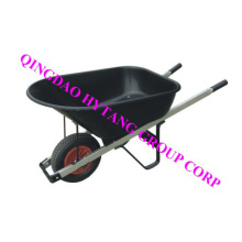 iron square handle plastic tray wheelbarrow