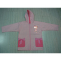 Yj-1142 Veste de pluie en hiver rose pour filles enfant avec capuche