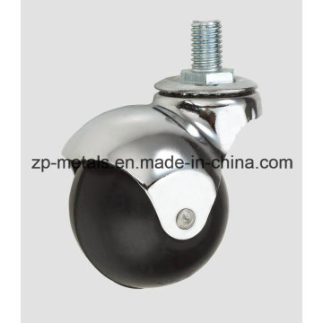 Rubber/PVC Screw Ball Caster Wheel