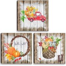 Pumpkin Farmhouse Canvas Wall Art