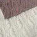 velboa/polyester tissu matelassé avec piquage