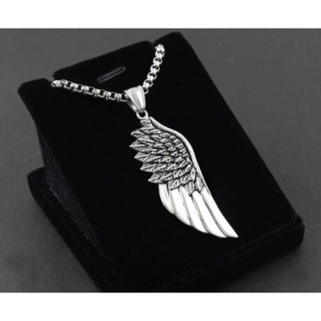 316L Stainless Steel Angel Wings Pendant Necklace Gift