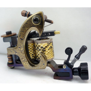 Special Technique Damascus Steel Tattoo Machine Gun 