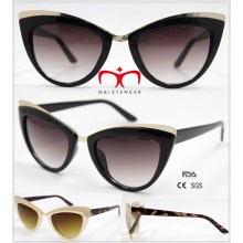 2016 Gafas de sol de moda de la forma del ojo de gato para las señoras (WSP601528)