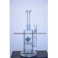 Wholesale Borosilicate Glass Water Pipe Smoking Pipe with Fish-Shaped Perc