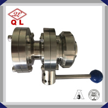 Sanitary Stainless Steel Threaded and Flange Manual Válvula Borboleta