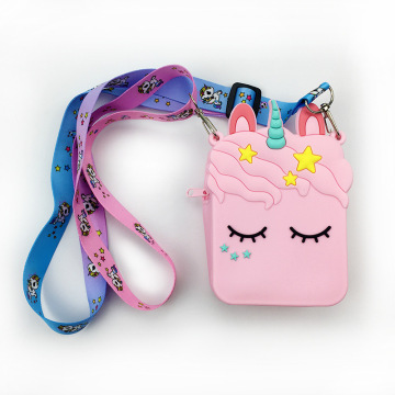 Waterproof Cute Cartoon Soft Silicone Wallet Pouch