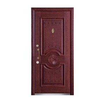 Puerta blindada de madera de acero