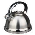 Kettle de silbido de acero inoxidable plateado