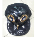 Owl handmade design fashion hiphop spike rivet cap hat wholesale