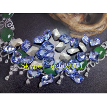 Cristal de safira luz pedras fantasia rhienstones (dz-3008)