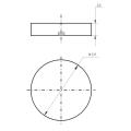 Disco piezo para sensor ultrasónico dual frecuencia