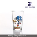 8oz V Shape Decal Glass Cup