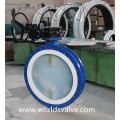 PFA Full Lining Double Flanged Butterfly Valve with Ce ISO Approved (D41F-10/16)