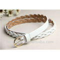 hot sell lady's braided pu leather belt