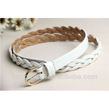 hot sell lady's braided pu leather belt