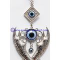 Turkish Evil Eye Horseshoe Pendant Zulfiqar crossed swords machete wall home decoration