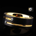 Laser Engraving Tungsten Cubic Zirconia Rings For Him