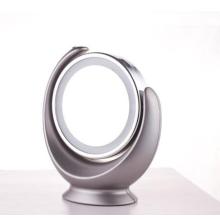 Hot Sales Round ABS Plastic Framed Magic Rotating Vanity Mirror with LED Light Double Sided Mirror