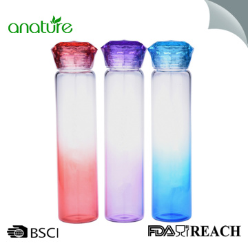 400ML Sliming Transparent Glass Water Bottle