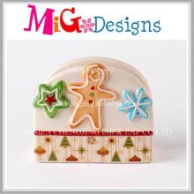 Christmas Ginger Bread Ceramic Napkin Holder Decoration