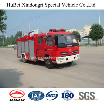 4ton Dongfeng Inner Tank Type d&#39;eau Fire Engine Truck Euro 4