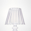 Lampe de table en verre transparent