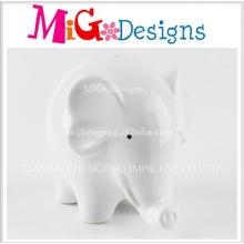 Wholesale Gift Cute Elephant Shaped Ceramic Coin Box