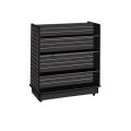 Black Slatwall Gondola with 6 Shelves