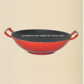 Preseasoned hierro fundido Wok Diámetro 30cm Fábrica de China