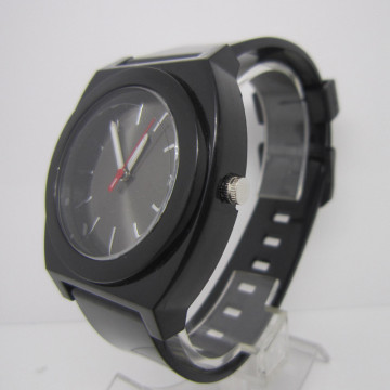 Montres d&#39;alliage de bande de silicone de mode (HLJA15017)