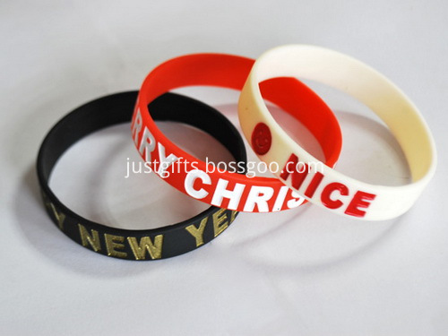 Youth Debossed Infilled Silicone Bands - 180mmx12mmx2mm