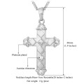Латинского креста Кулон 2015 новых модных платины / 18K золото покрытием горный хрусталь унисекс женщин/мужчин ювелирные изделия оптовая кулон ожерелье