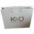 White cardboard paper shopping bags