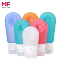 Conjunto de maquiagem reutilizável portátil de viagem de garrafa de Silicone