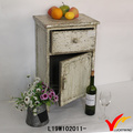 French Style Antique Wood Shabby Chic Bedside Cabinet