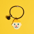 Cute boy and girl plastic key chain