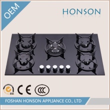 Wholesale Glass Top Built in 5 Burner Gas Stove Tops