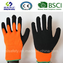Revestimiento de nitrilo, guantes de trabajo de seguridad de acabado de arena (SL-NS120)